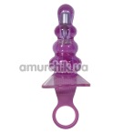Анальна пробка з вібрацією My Bum Lollipop, фіолетова - Фото №1
