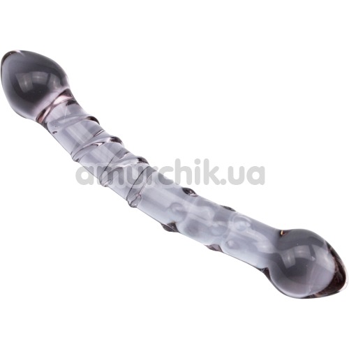 Двокінцевий фалоімітатор Glass Pental, фіолетовий - Фото №1