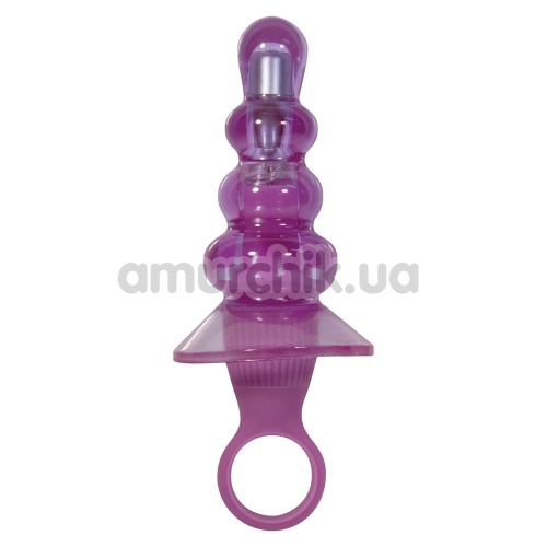 Анальная пробка с вибрацией My Bum Lollipop, фиолетовая - Фото №1