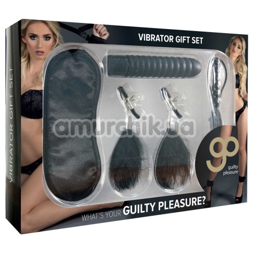 Набор из 4 предметов Guilty Pleasure Vibrator Gift Set, чёрный