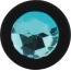 Анальная пробка с голубым кристаллом SWAROVSKI Zcz, черная - Фото №2