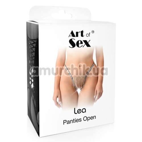 Трусики-стринги Art of Sex Lea, серебряно-белые