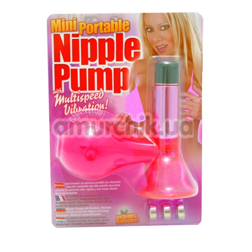 Вакуумный стимулятор для сосков с вибрацией Mini Portable Nipple Pump