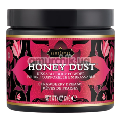 Съедобная пудра для тела Honey Dust Kissable Body Powder Strawberry Dreams - клубника, 170 грамм - Фото №1
