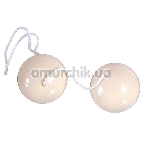 Вагинальные шарики Oriental Duotone Balls, белые - Фото №1
