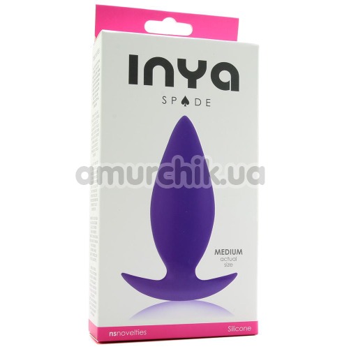 Анальна пробка Inya Spade Medium, фіолетова