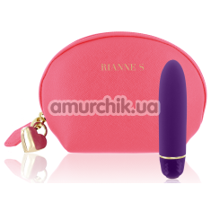 Вибратор Rianne S Classique Vibe Stud с розовой сумкой, фиолетовый - Фото №1