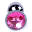 Анальна пробка із рожевим кристалом Exclusivity Jewellery Dark Silver Plug, срібна - Фото №4