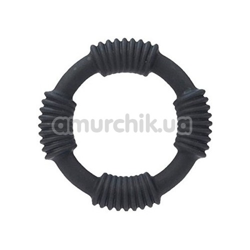 Ерекційне кільце Adonis Silicone Ring Hercules, чорне - Фото №1