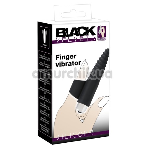 Вибронапалечник Black Velvets Finger Vibrator, черный