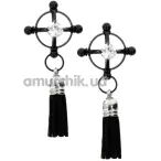Зажимы для сосков Taboom Nipple Play Tassel Tease Clamps, черные - Фото №1