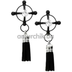 Затискачі для сосків Taboom Nipple Play Tassel Tease Clamps, чорні - Фото №1