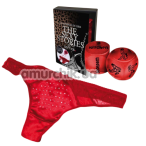 Комплект Admas The Sexy Stories красный: трусики-стринги + игральные кубики - Фото №1