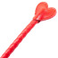 Батіг DS Fetish Whip Long з наконечником - серцем, червоний - Фото №5