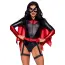 Костюм героини Leg Avenue Bat Woman Bodysuit, черно-красный: боди + пояс с гартерами + накидка + маска на глаза - Фото №4