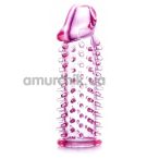 Насадка на пеніс Boss Series Stymulator Penis Sleeve 00007, рожева - Фото №1