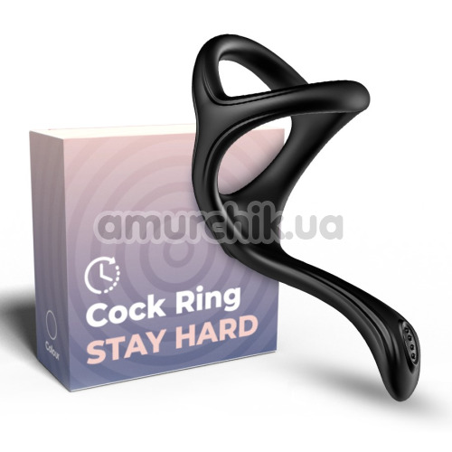 Ерекційне кільце для члена Cock Ring Stay Hard з пухирцями, чорне