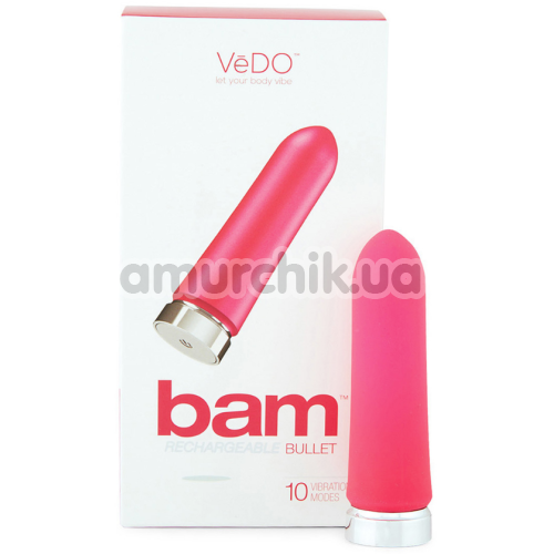 Клиторальный вибратор VeDO Bam Rechargeable Bullet, розовый