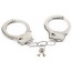 Наручники DS Fetish Metal Handcuffs, серебряные - Фото №0