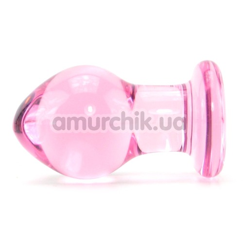 Анальная пробка Crystal Premium Glass Small, розовая