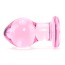 Анальна пробка Crystal Premium Glass Small, рожева - Фото №3