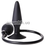 Анальный расширитель Malesation Inflatable Butt Plug Large, чёрный - Фото №1