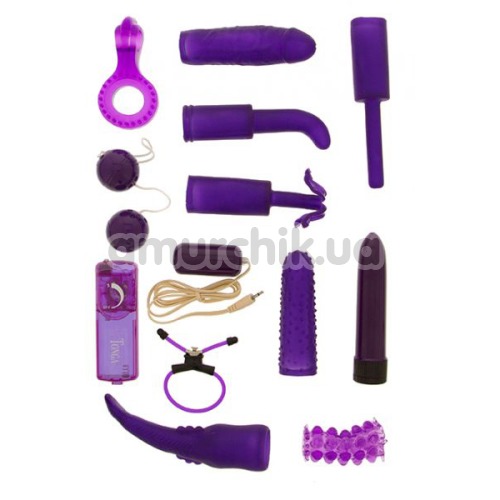 Набір з 12 предметів Dirty Dozen Sex Toy Kit, фіолетовий - Фото №1