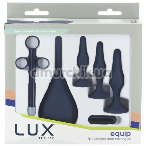 Набір анальних іграшок + віброкуля Lux Active Equip, синій