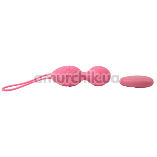 Вагинальные шарики с вибрацией M-Mello Ridged Vibrating Bullet, розовые