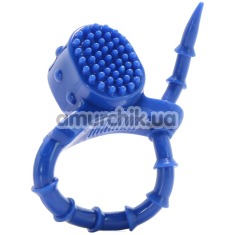 Эрекционное кольцо Passion Lock Vibrating Cockring, голубое - Фото №1
