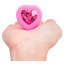 Анальная пробка с вибрацией B-Vibe Vibrating Heart S/M, розовая - Фото №6