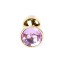 Анальная пробка со светло-розовым кристаллом Exclusivity Jewellery Gold Plug, золотая - Фото №2