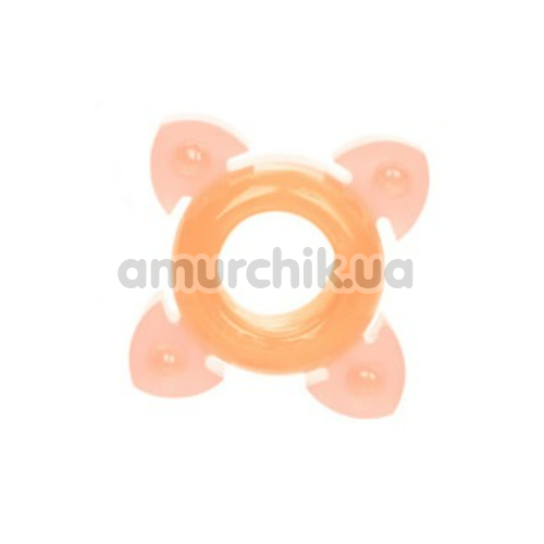 Эрекционное кольцо Textured Ring, оранжевое