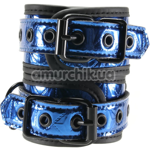 Фиксаторы для рук и ног Whipsmart Diamond Collection Deluxe Universal Buckle Cuffs, синие