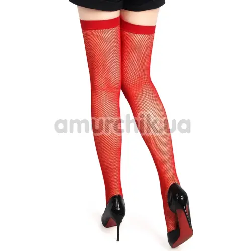 Панчохи Star Night Stockings Small Mesh, червоні