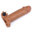Насадка - подовжувач пеніса з вібрацією Lovetoy Pleasure X-Tender Series LV1062, коричнева - Фото №3