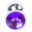Анальна пробка з фіолетовим кристалом Exclusivity Jewellery Silver Plug, срібна - Фото №2