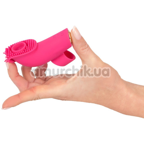 Вібратор на палець Sweet Smile Licking and Pulsating Finger Stimulator, рожевий