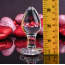 Анальна пробка з червоним кристалом Adam & Eve Red Heart Gem Glass Plug Medium, прозора - Фото №7