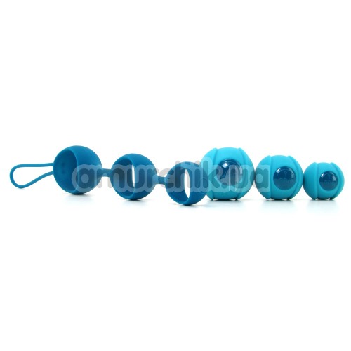 Вагінальні кульки Key Stella III Graduated Kegel Ball Set, блакитні