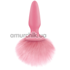 Анальная пробка с розовым хвостом Bunny Tails, розовая - Фото №1
