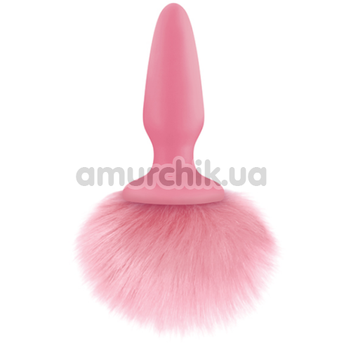 Анальна пробка з рожевим хвостом Bunny Tails, рожева - Фото №1