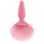 Анальная пробка с розовым хвостом Bunny Tails, розовая - Фото №0