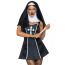 Костюм монахини Leg Avenue Naughty Nun черный: платье + накидка на голову - Фото №3