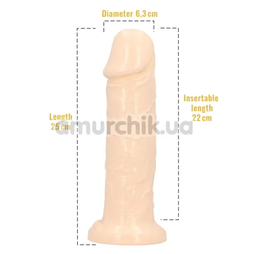 Фаллоимитатор с ароматом ванили Delicious Dildo Vanilla 25 см, телесный