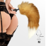Анальная пробка с рыжим хвостиком Art Of Sex Silicone Butt Plug Foxy Fox M, черная - Фото №5