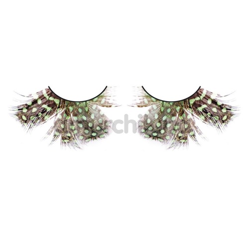Вії Brown-Green Feather Eyelashes (модель 643) - Фото №1
