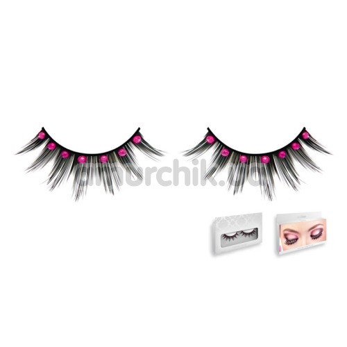 Ресницы Black-Hot Pink Rhinestone Eyelashes (модель 501)
