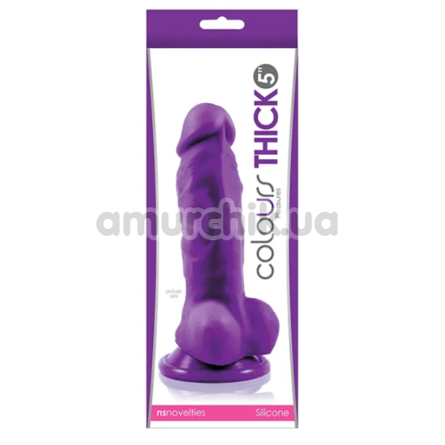 Фаллоимитатор Colours Pleasures Thick 5, фиолетовый