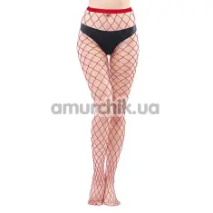 Колготки Star Night Fence Net Pantyhose, червоні - Фото №1